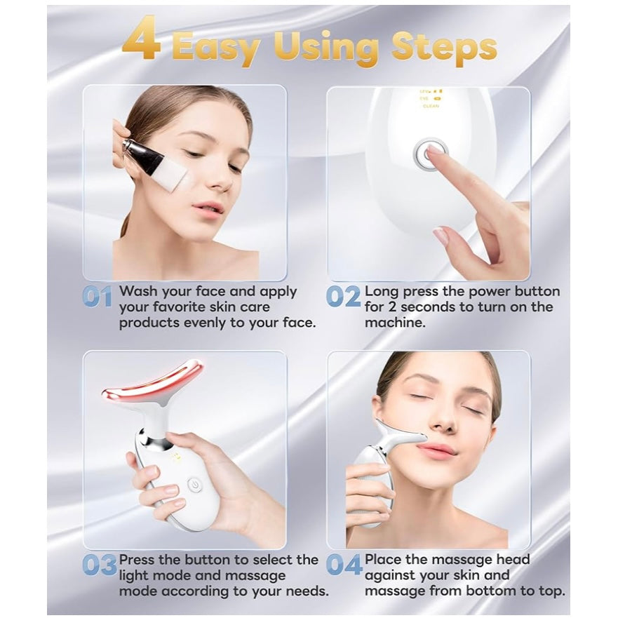 LED Face & Neck Massager for Glowing Skin