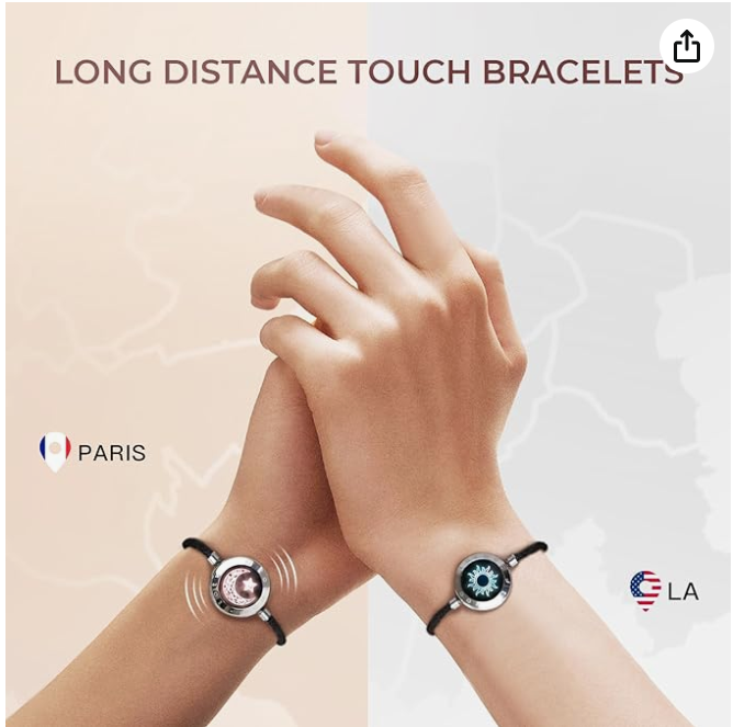 TOTWOO Smart Love Bracelets 💖 | سوار ذكي للمسافات البعيدة مع إضاءة واهتزاز Bluetooth