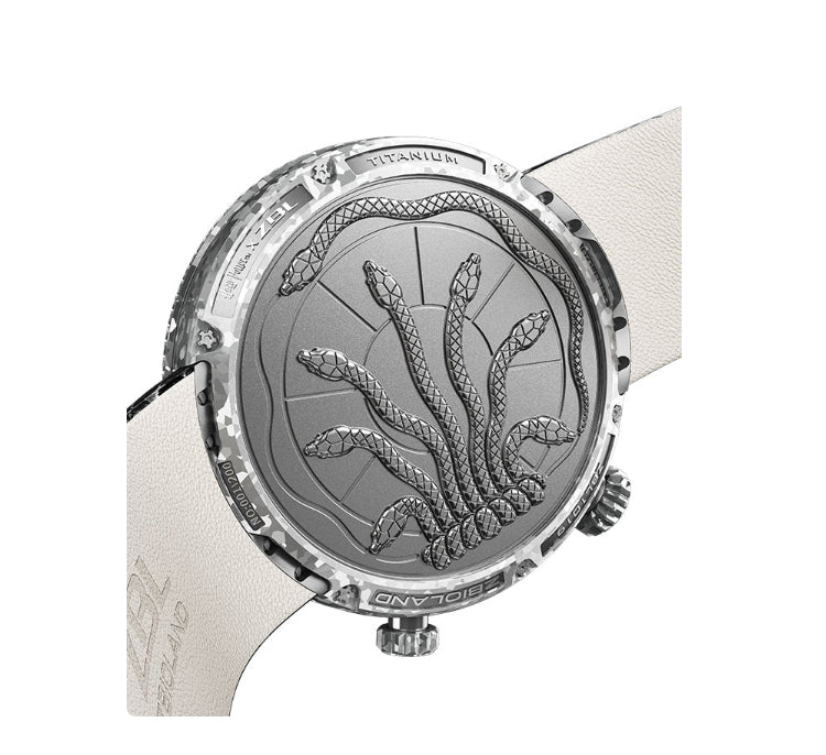 Luxury Harry Potter Edition Snake Dial Watch – ساعة سنيك ديزاين الفخمة بتصميم خاص هاري بوتر، Premium Carbon Case & Scales Strap