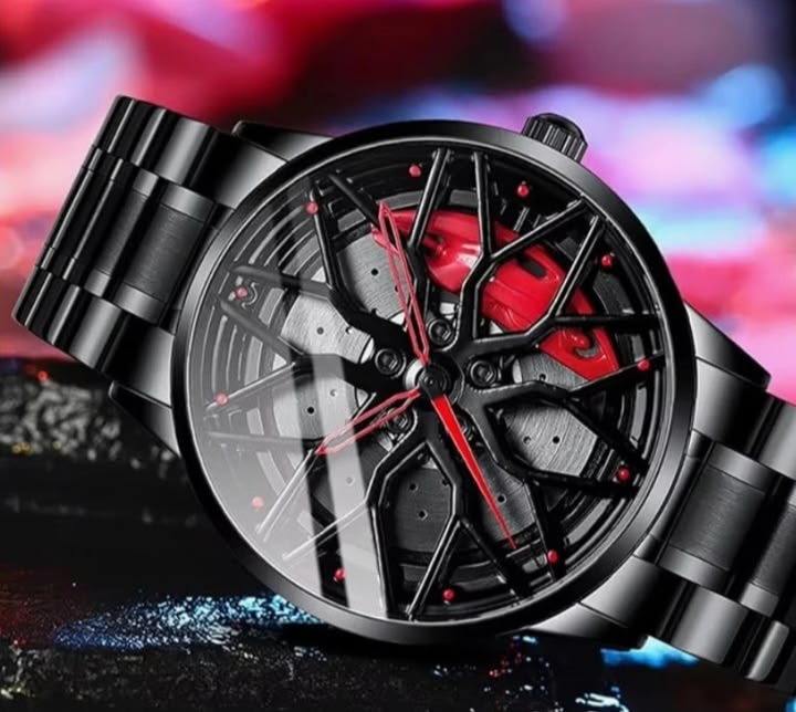 New High Quality Original Men Luck Flywheel Waterproof Quartz Watch