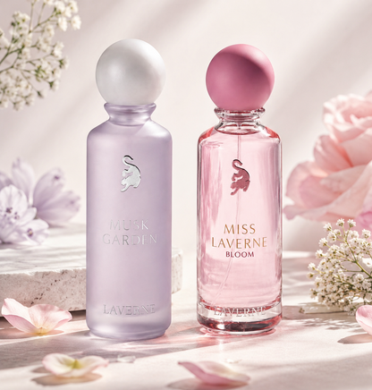 Laverne Musk Garden & Miss Laverne Bloom Perfume – عطر نسائي فاخر برائحة ناعمة وجذابة