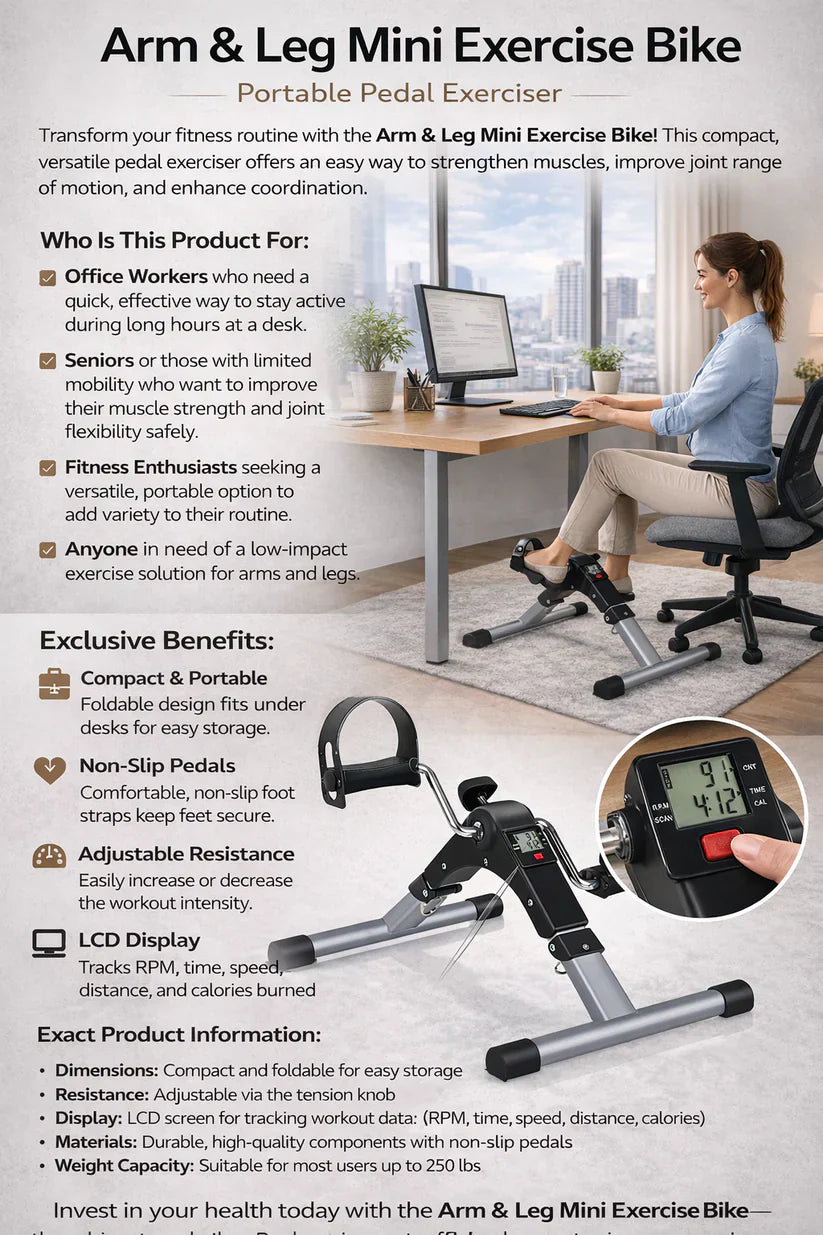 FlexiFit 2-in-1 Arm & Leg Pedal Exerciser