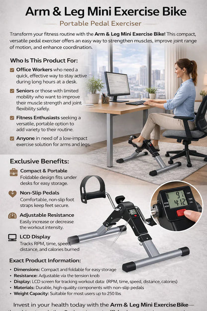FlexiFit 2-in-1 Arm & Leg Pedal Exerciser