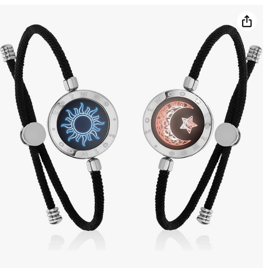 TOTWOO Smart Love Bracelets 💖 | سوار ذكي للمسافات البعيدة مع إضاءة واهتزاز Bluetooth