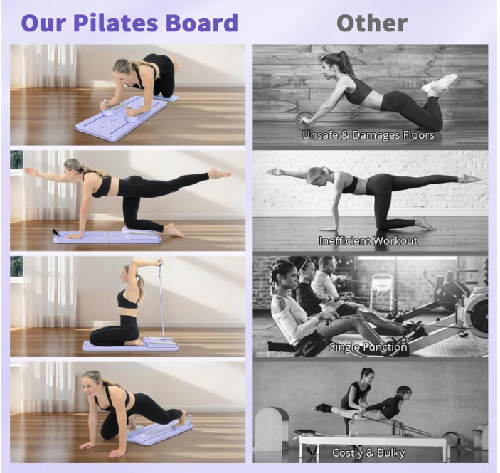 Multifunctional Push-Up Board with Resistance Bands | لوح تمارين متعدد الوظائف مع حبال مقاومة | Full Body Home Gym Workout Board