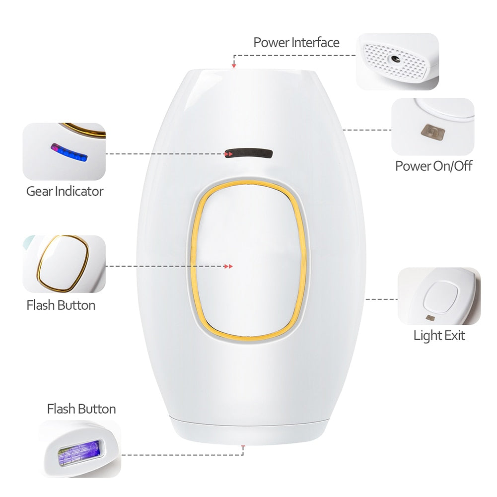 Laser Hair Removal Device,Painless Permanent Full Body Facial Upper Lip Line Armpits Legs