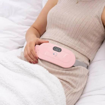 Electric Period Cramp Massager Vibrating Heating Belt