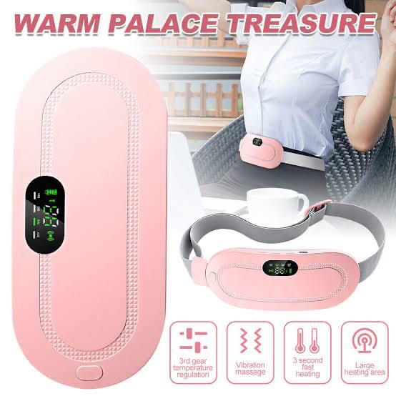 Electric Period Cramp Massager Vibrating Heating Belt