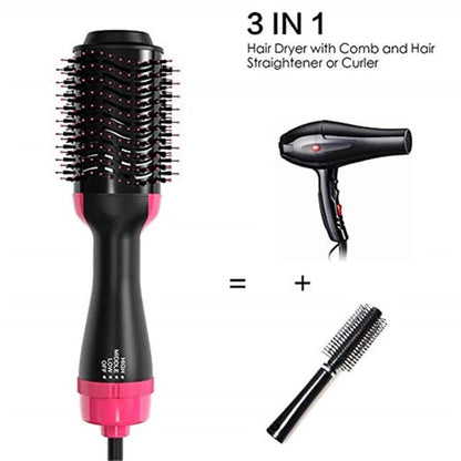 4 in 1 - Hair Dryer + Curler + Straightener For All Hair Types